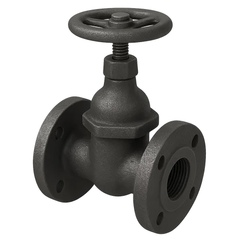 Клапан чугунный запорный фланцевый 15кч19п Ду 50 Ру 16