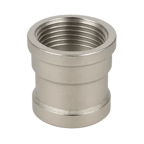 Муфта никелированная латунная переходная Ду 20х15 3/4"х1/2"